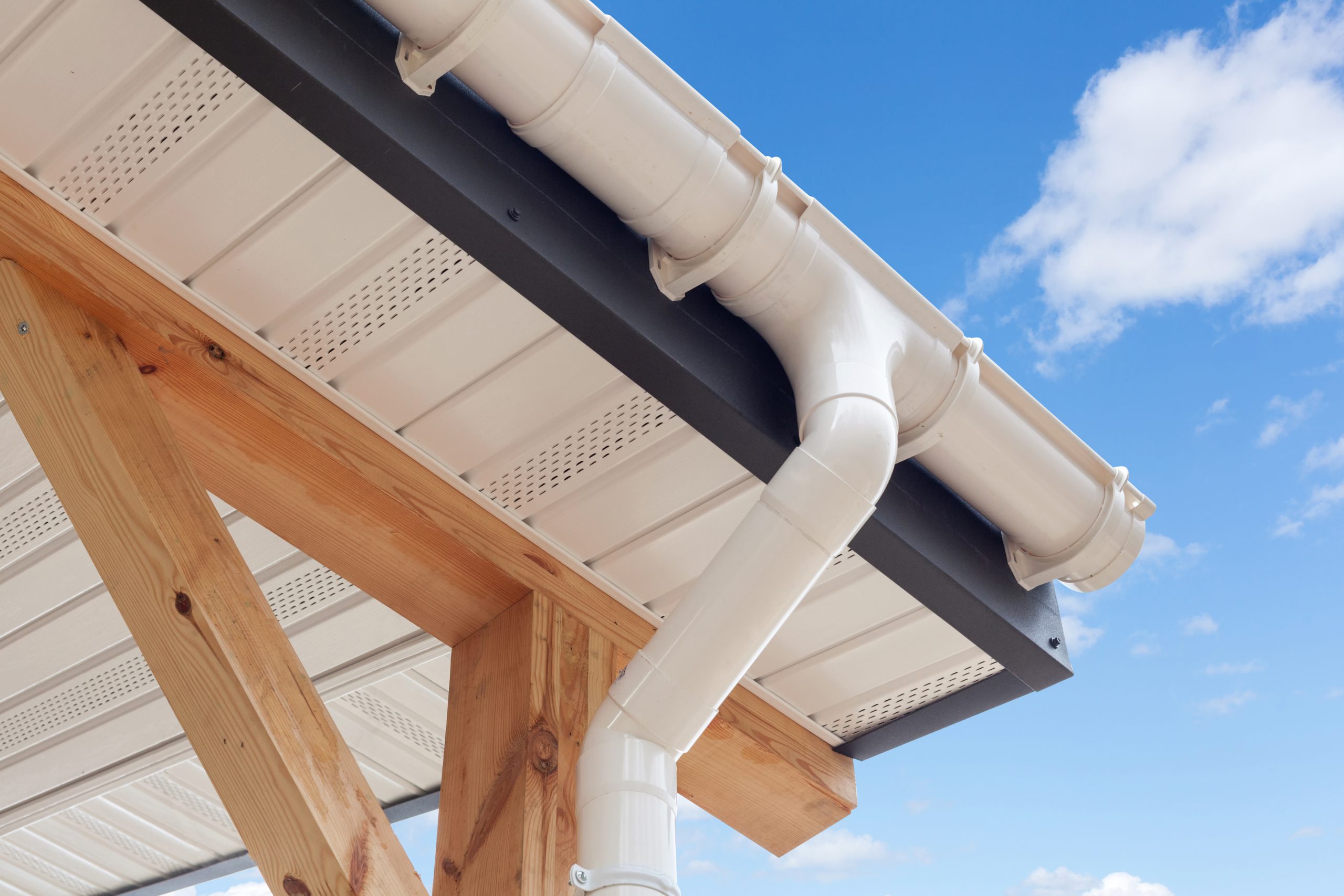 Quality white gutter replacement for better protection from water damage
